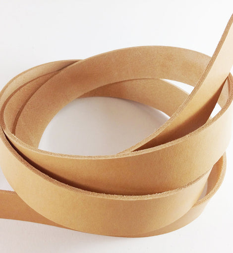 50 Natural Veg Tanned Leather Straps