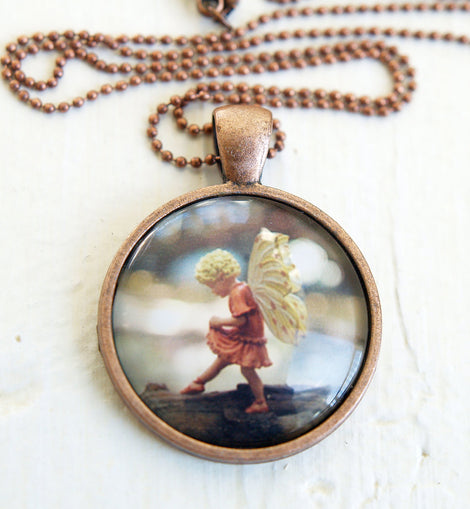 Fairy Necklace Children Flower Fairy Jewelry Pendant Adults