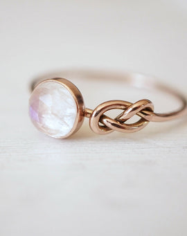 Infinity Knot Ring Engagement Ring